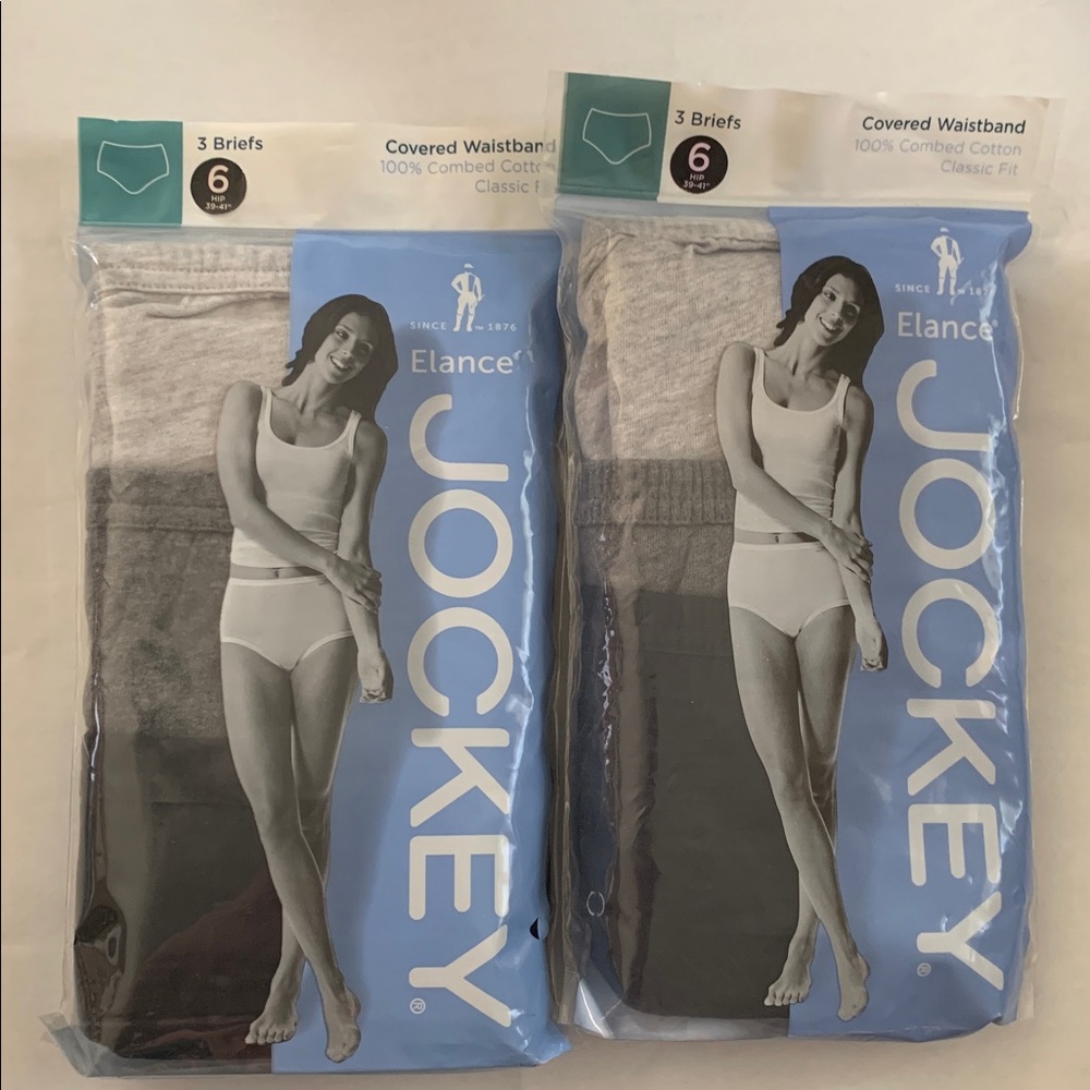Jockey Women's Briefs 2 - 3pack size 6 in Gray. Lite, medium and dark.